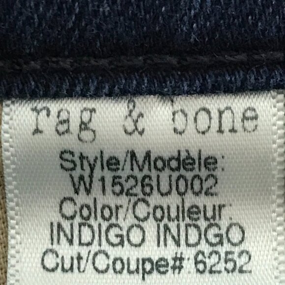 Rag & Bone Capri Skinny Jeans Women 27 Blue Mid Rise Stretch Preppy Dark Wash - Picture 11 of 13